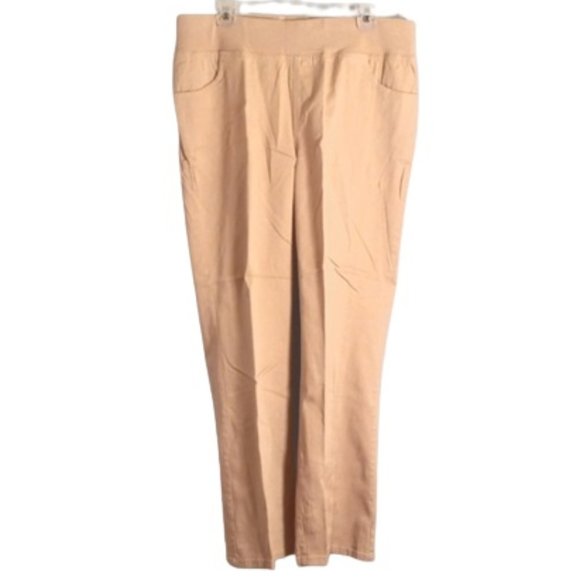 Maternity Announcements Pants - Maternity Announcements L 12/14 Khaki Stretch Twill Pants